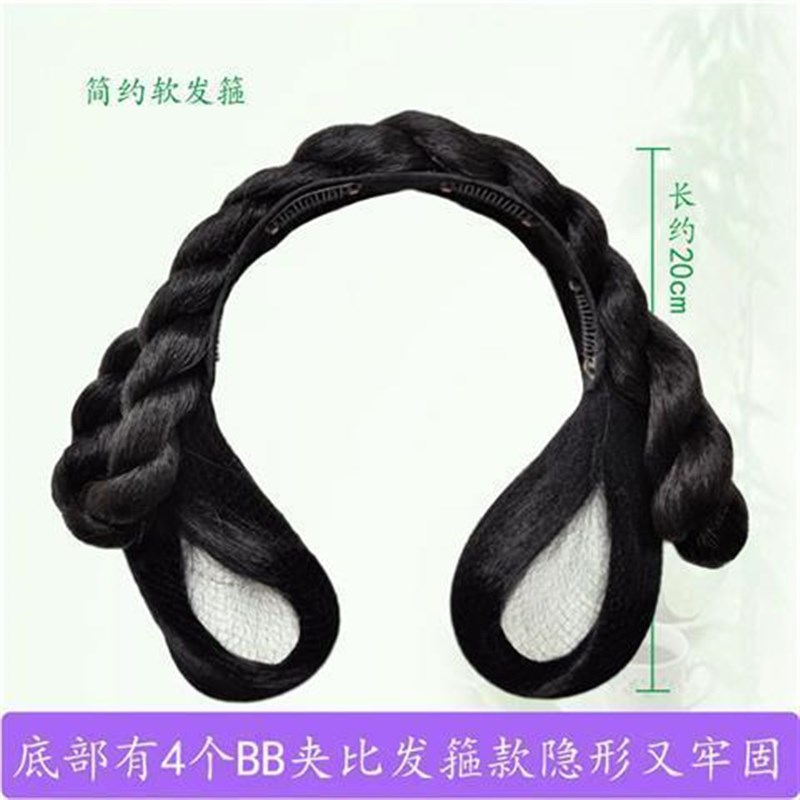 速发一服式古装造型假发古风明片汉体发髻手残党发制发排懒人软黄
