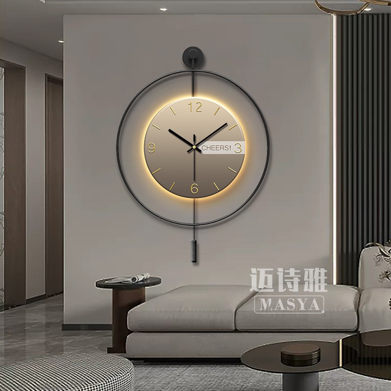 速发时简西班牙个性极尚钟表挂钟客厅简约餐厅表挂墙创意时钟壁灯