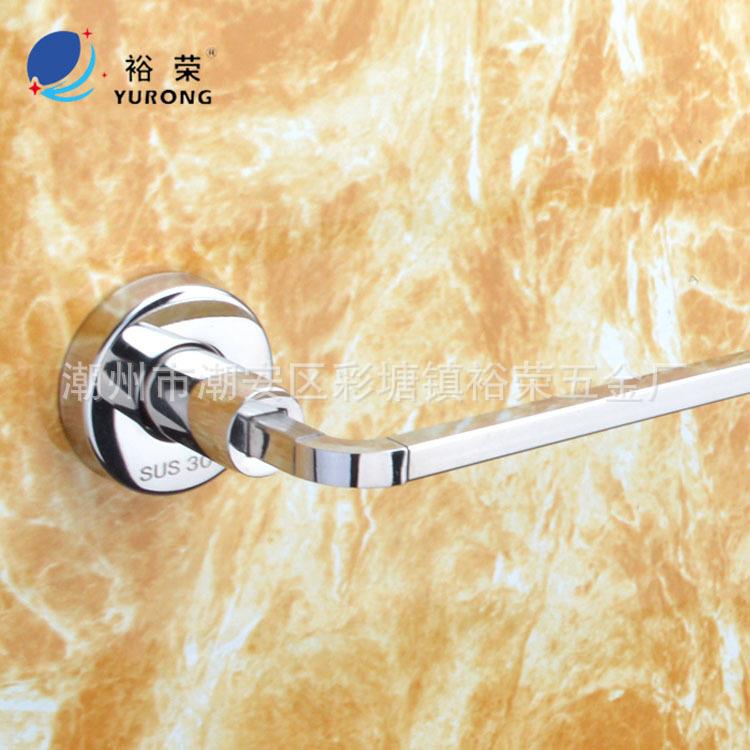 直销新款卫浴挂件304不锈钢浴室毛巾杆单杆卫生间毛巾挂杆毛巾架