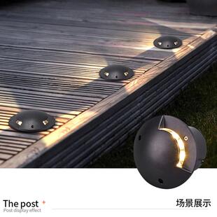 led侧透光埋地灯侧发光步道灯地埋灯户外防水墙角台阶庭 直销新款