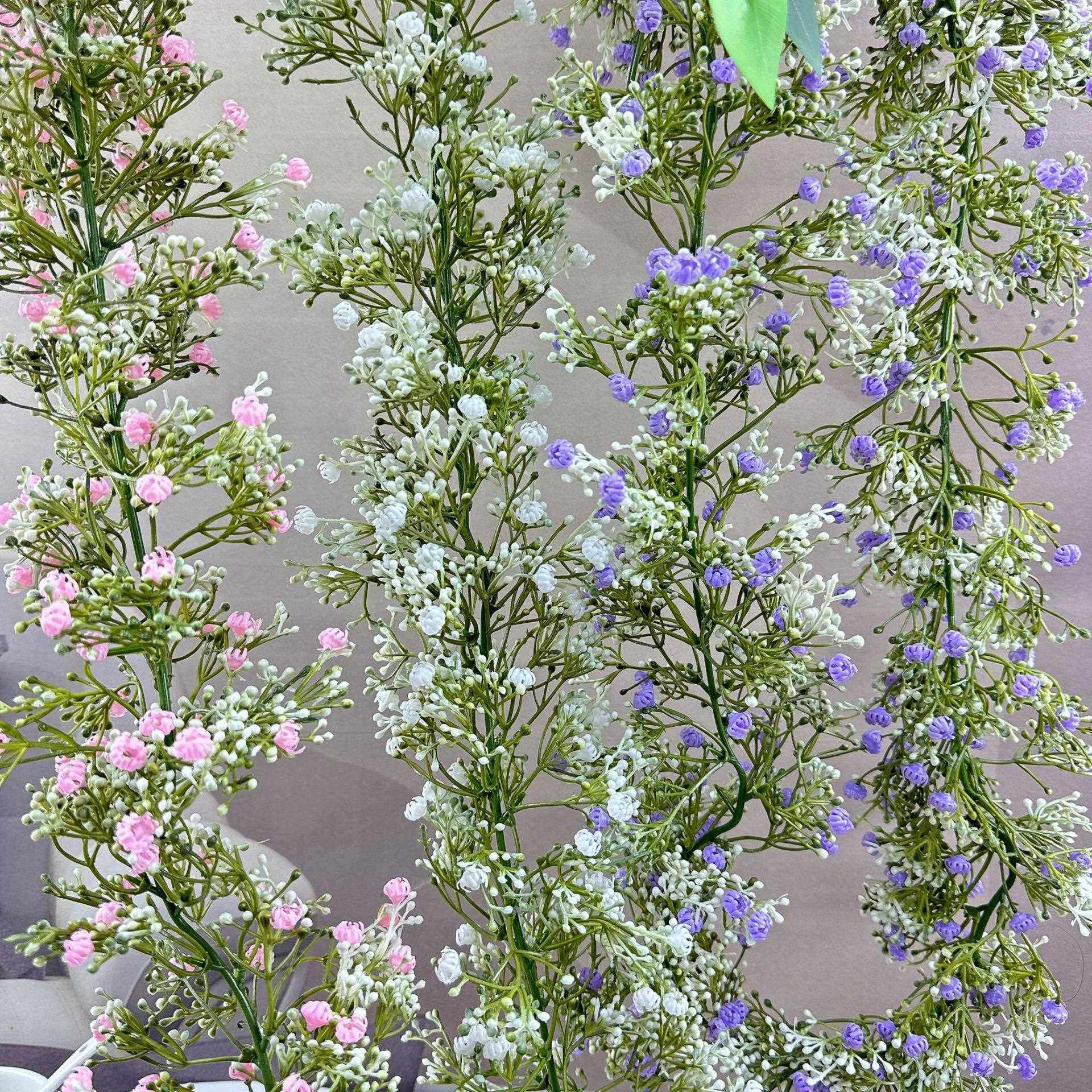新款直销花藤仿真花满天星藤条假花爬藤植物藤蔓客厅房间吊顶装饰