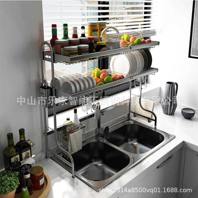 直销新款可伸缩不锈钢水槽置物架晾碗架沥水架放碗碟收纳架沥水防