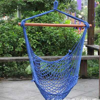 直销新款三佳户外吊床阳台网状吊椅寝室棉绳网吊床架秋千悬挂式吊