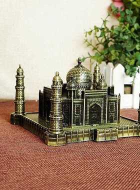 直销新款泰姬陵模型印度旅游纪念金属工艺世界地标建筑创意家居泰
