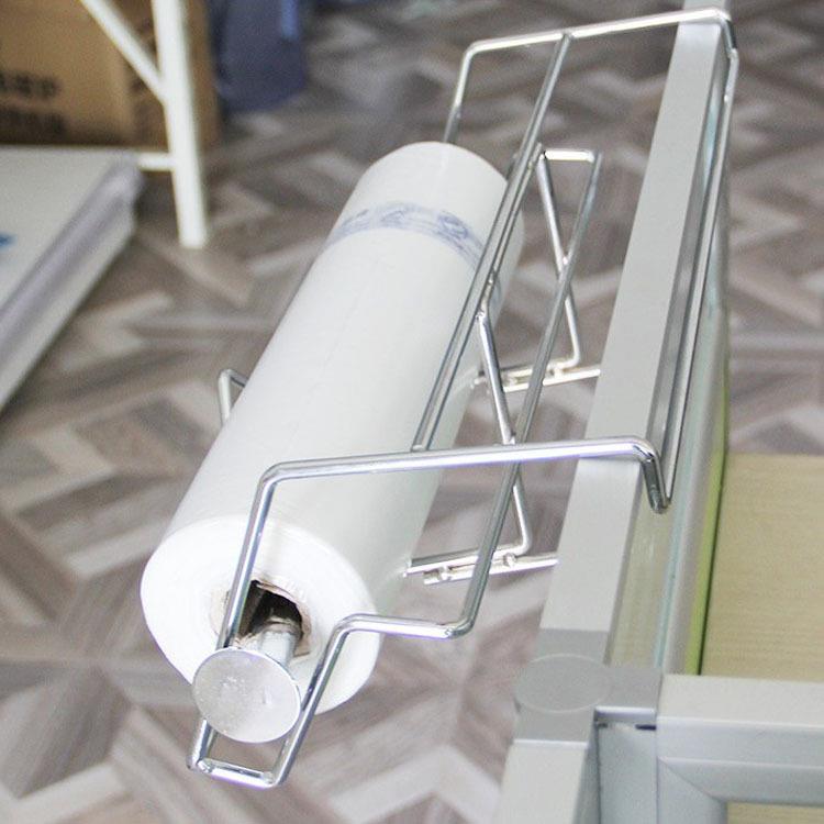 直销新款挂式连卷袋支架子超市专用不锈钢堆头架散称区袋架手撕袋