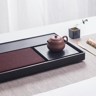 电木茶盘家用简约乌金石茶盘茶具排水台湾电胶木小茶台 直销新款