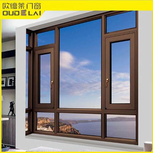 直销新款直供封阳台平开纱窗一体铝合金隔音隔热108断桥铝门窗源