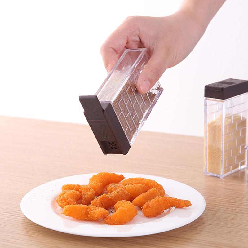 直销新款6件套烧烤调料罐撒料瓶子胡椒粉调味盒罐子孜然瓶罐商用