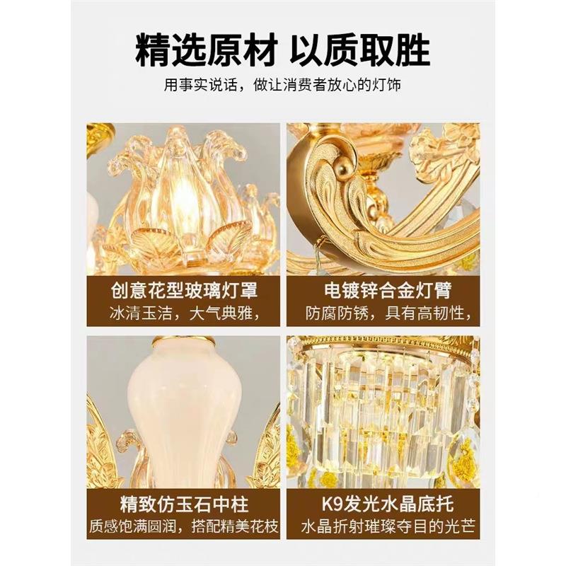 欧新吊式水晶卧灯2024年款豪华大气轻奢客厅灯865餐厅室艺术灯具