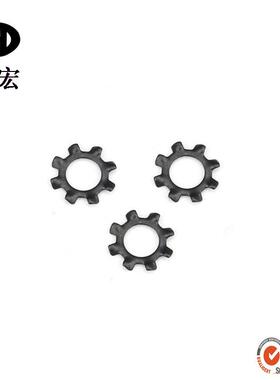 景奥销无品牌/M售65N锌外齿锁紧垫圈蓝白GB862.1外锌齿垫圈M3-M1