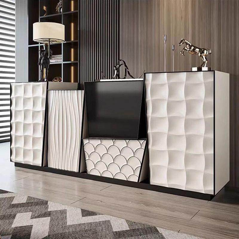 意网式无品牌/红储物抽屉柜沙发边柜奢轻流玄关柜时尚潮柜创意客