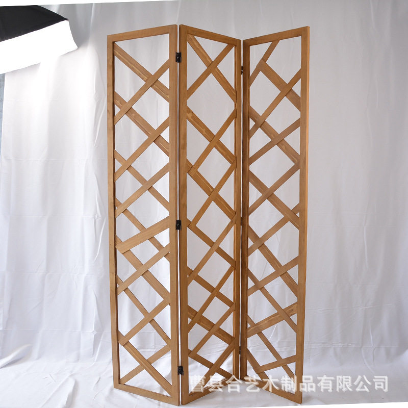 创意木质屏风隔断折叠客厅玄关墙移动折屏简约办公室木制屏风