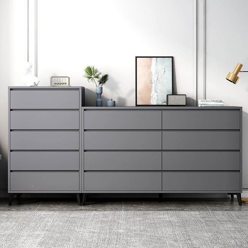 叁格物木轻奢斗柜卧室靠墙收储物置抽床尾柜子家用简易多纳LHS五