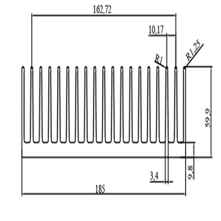 电子散热*器厂家直供大功率185618560*200铝0型材热器高密齿散散