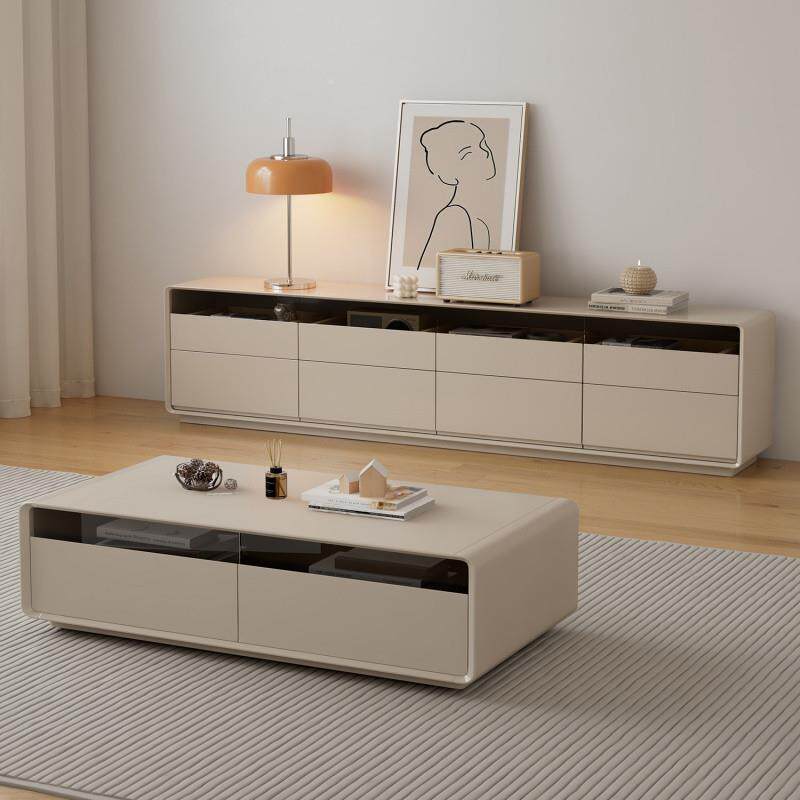 款Ehd全实木极简高款落地2电FwB6M2hK视柜茶几205新现代约简客厅