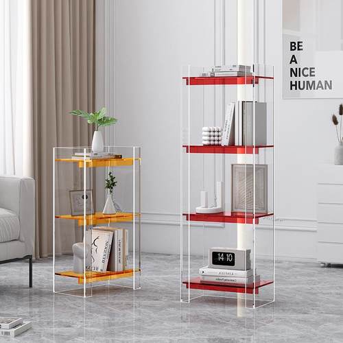 I1轻奢拼色克收力置产物架客厅纳架简约多层无品牌/落地书架商用