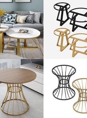 圆形石茶几组合支架大理岩板圆桌客厅小边几桌桌架圆茶AL101332几