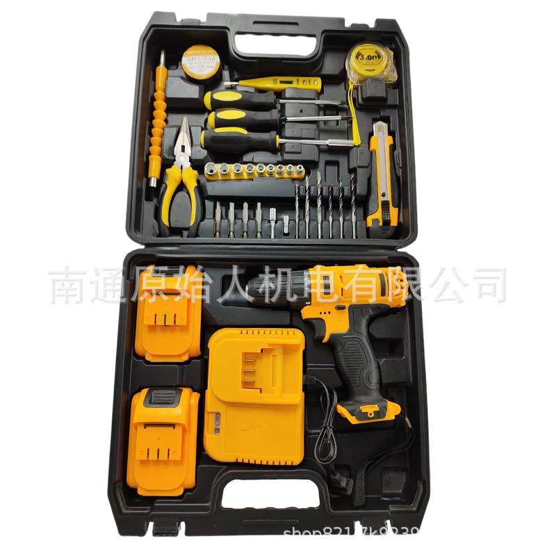 新款21V多功能手源电锂电电ZIY钻电动钻工工具套装头厂