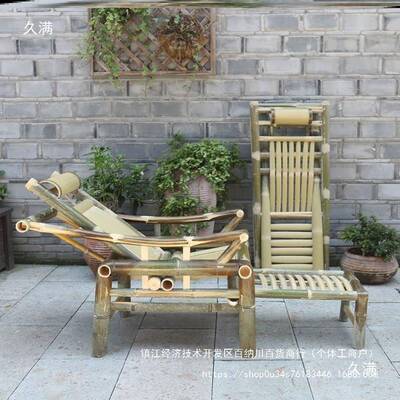 睡传趟统16912睡椅躺椅老式竹老式编摇椅老式睡椅竹藤夏竹天竹子