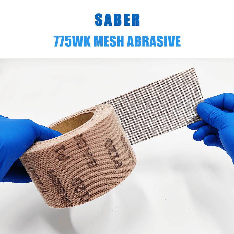 新款75m车mx1砂0M手撕网格砂纸卷WK防堵塞网背绒THB通用磨汽家打