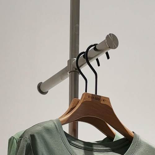 服装店专用正挂配件可动不动锈钢圆移管卡扣钩活RUF衣服展示架点