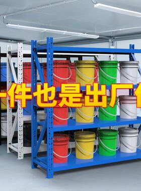 货架仓储置物架阳台家落用地收型QTL纳架角钢仓库架货物架蓝色轻