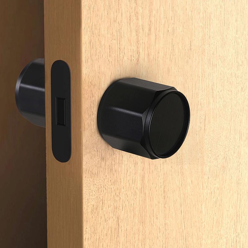极简生态锁卧室磁吸静音M13球形舌旋钮房门锁室内卫生方间单把木