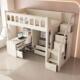上床桌下空下儿童带书衣柜一体6004式 高架床桌床铺小户型多功能组