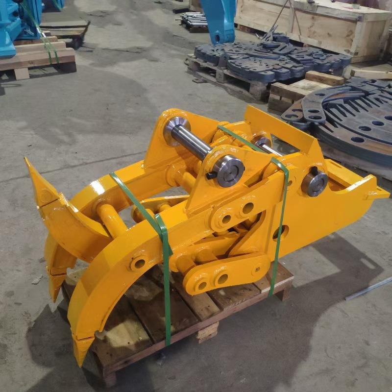 木料厂机挖机旋转夹抓吨厂家3+2械抓木器SSL1-2小型简易夹木器