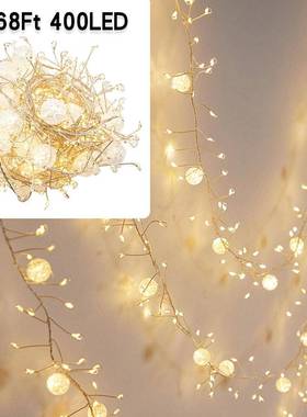 4串0LED/6M49652，8室模式仙女插电式0内灯