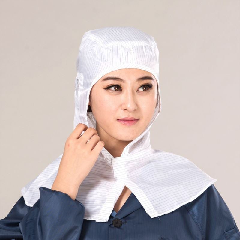 亿成厂家专业批发防静电披肩帽 防静电连体服披肩帽 防静电无尘帽