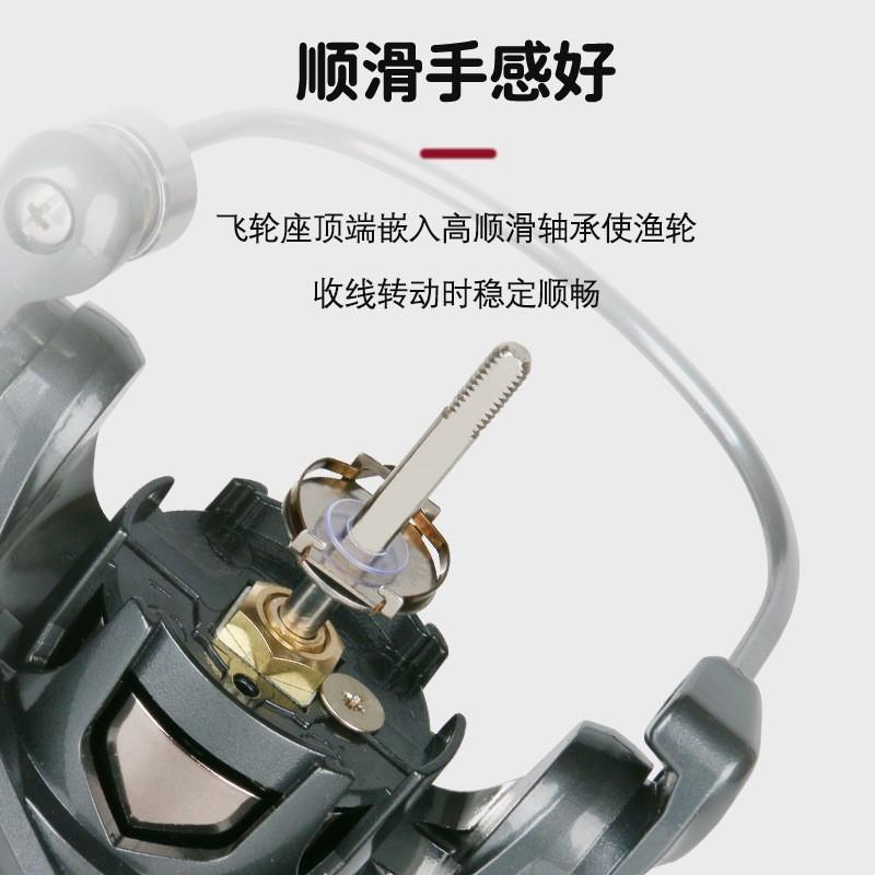 直销新款愉轮微物轮双摇臂纺车轮路亚浅线杯金属鱼轮渔线轮鱼线轮