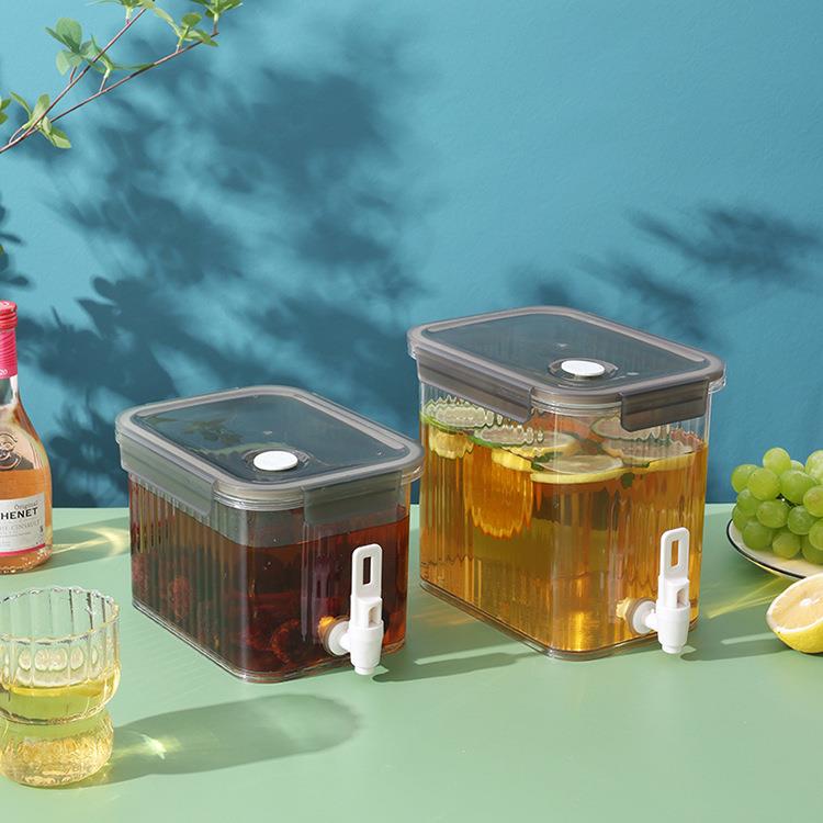 直销新款夏季冰箱冷水壶带龙头凉水壶日式大容量果汁家用水果柠檬