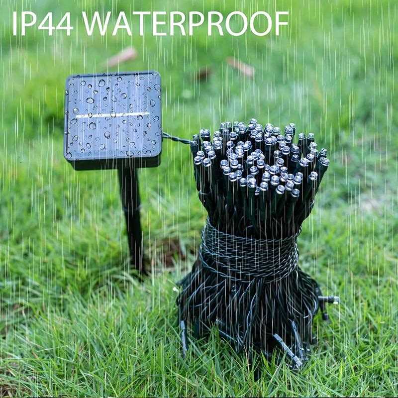 直销新款节日户外防水太阳能灯串庭院圣诞铜线串灯装饰彩灯LED氛