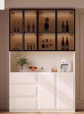 楠益示餐边柜HSE一体靠墙202防尘玻璃门家用客5厅轻奢展高柜款置