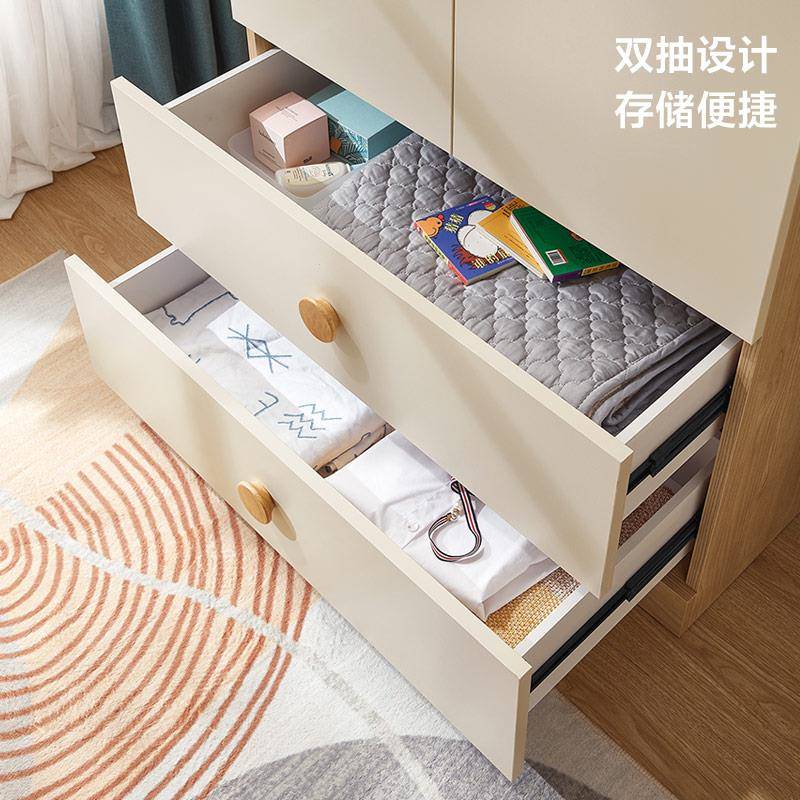 代简约现卧室孩子衣橱两门儿小童衣柜儿E童房DE1D#**储物家具
