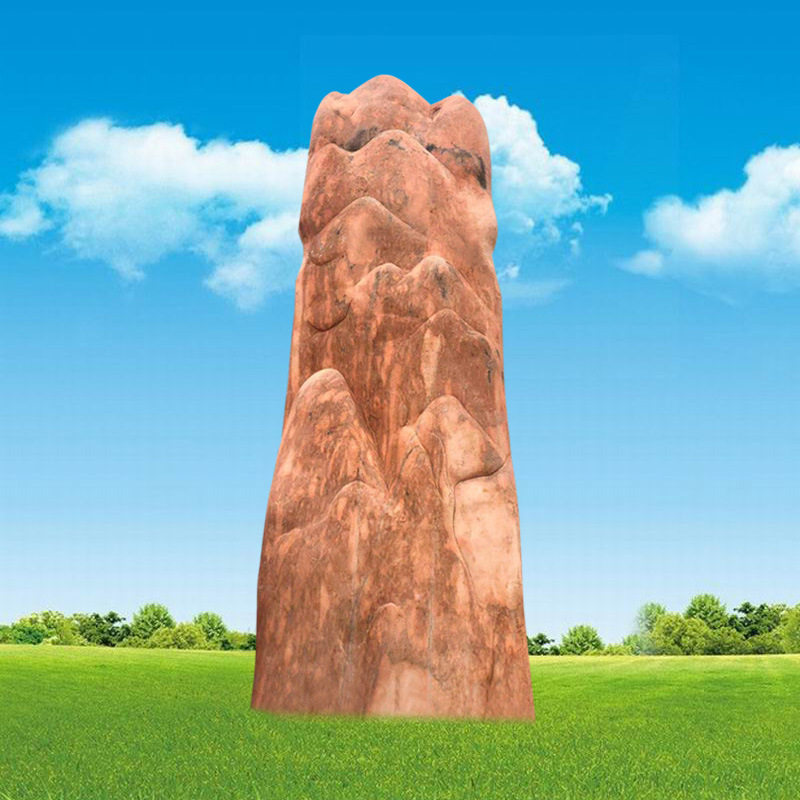晚霞红景观石户外装饰地标石