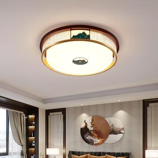 铜实全木中用式客厅吸顶灯2025年YMJ9060/新款套房大新厅主灯家卧