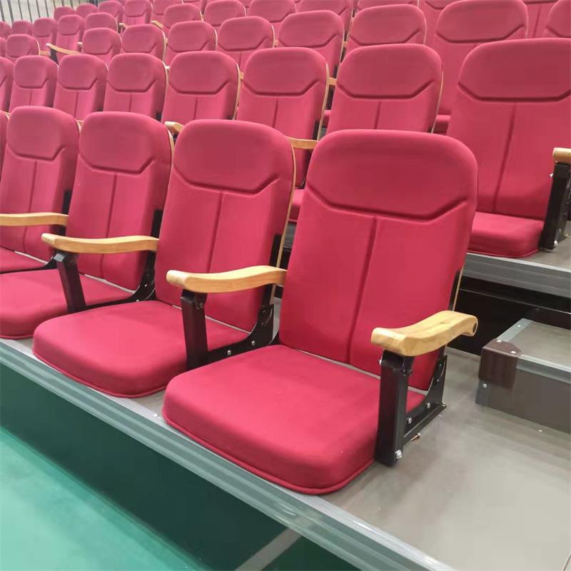 电动伸缩观众席活动看台座椅影院会议室活动折叠软包礼堂椅