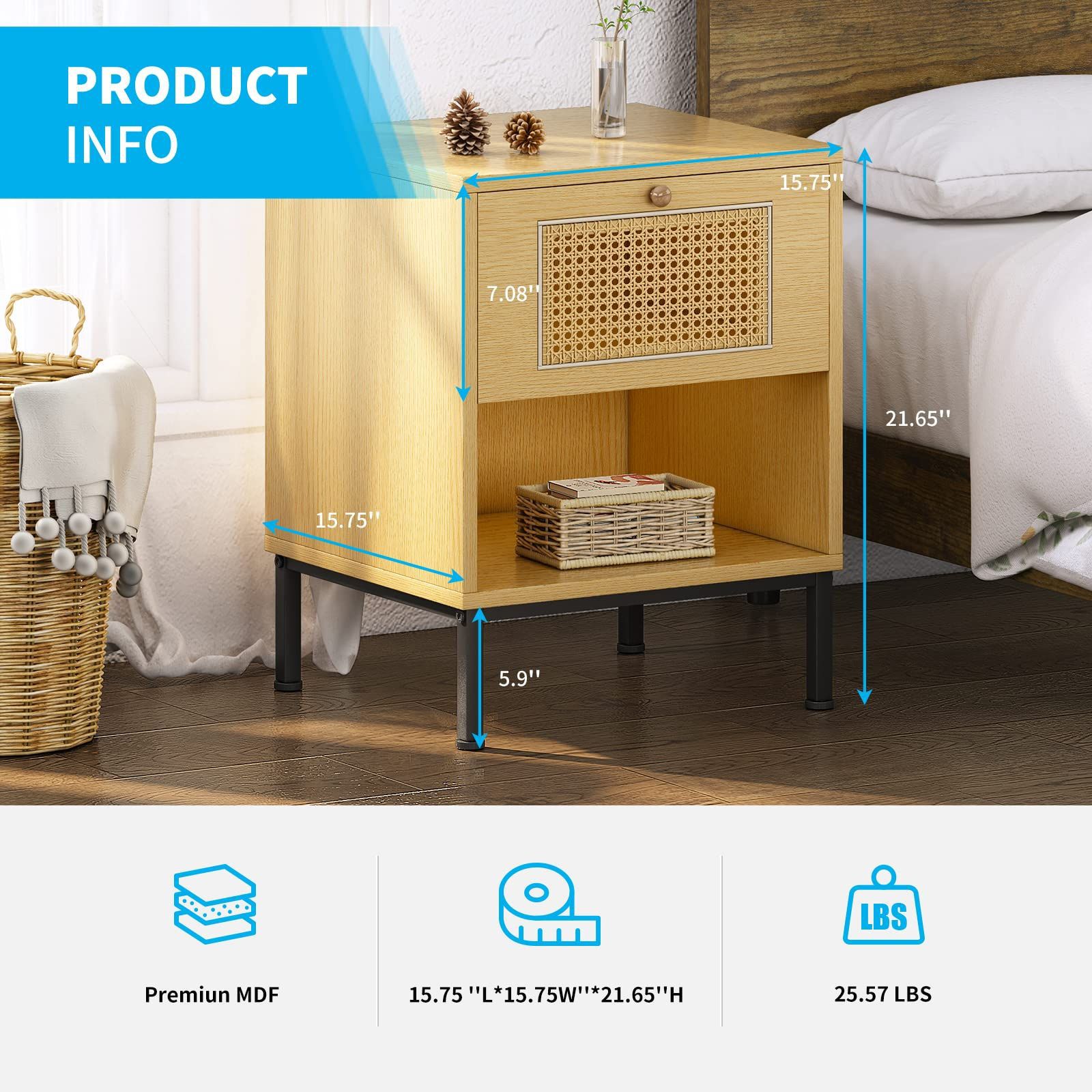 床头柜带抽屉易装客厅卧室