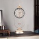 桌面钟表摆件美式 台钟台式 时钟 家用客厅复古座钟静音时尚 欧式