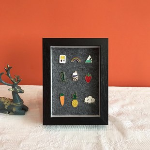 金属徽章泡泡玛特纪念章展示框吧唧pin收纳勋章冰箱贴创意收纳盒