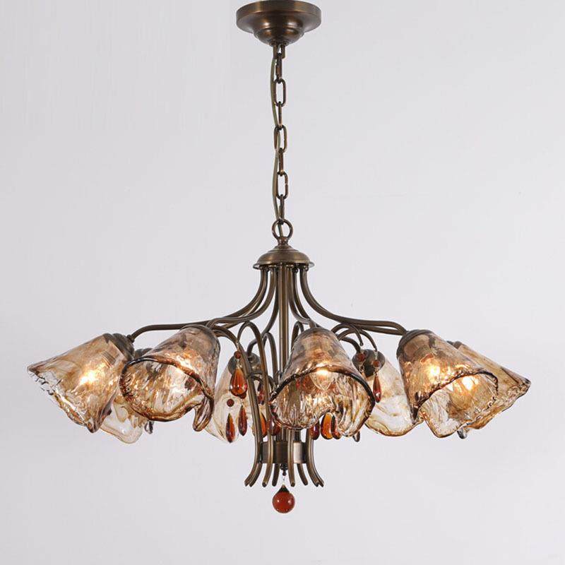 美式全铜客厅吊灯乡村复古朝下法式南洋风别墅餐厅灯具,3C数码配件,USB灯,淘宝优惠券,粉丝福利购,淘宝优惠卷