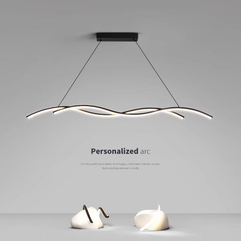 极简一字餐厅吊灯 现代简约大气创意轻奢餐桌吧台灯 全面疯抢灯具
