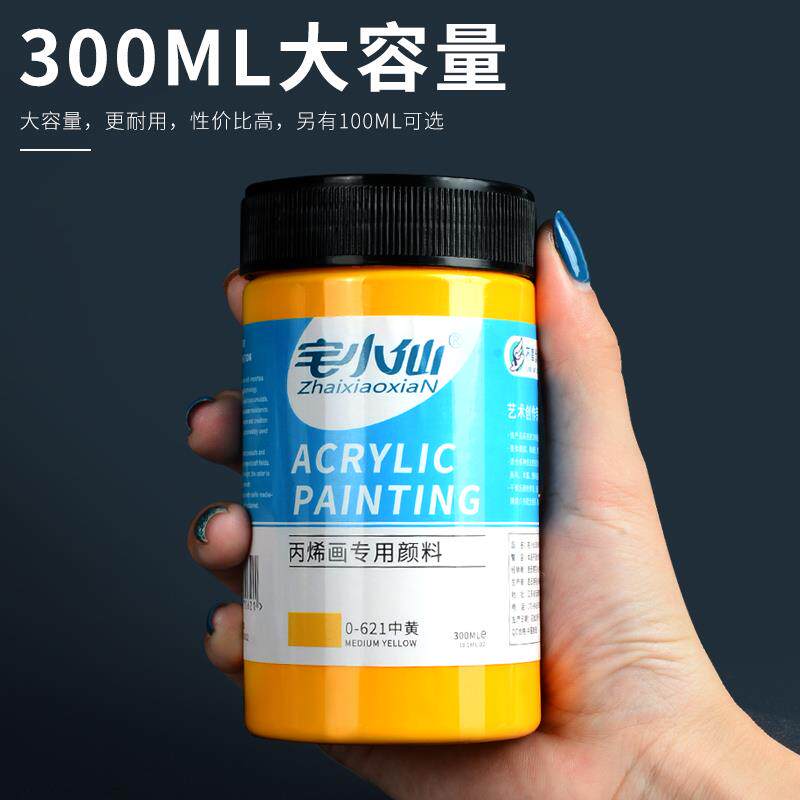 丙烯颜料套装画家白色黑色金色12色24色36色墙绘防水炳稀染料墙画