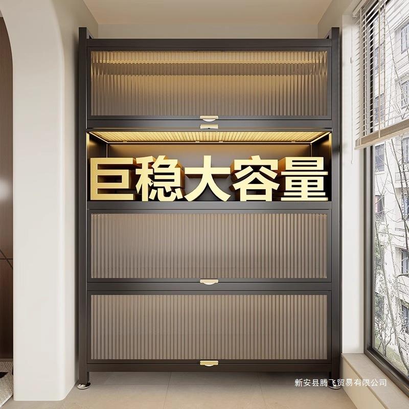 家用钢制书柜带门落地多层书架卧室客厅防尘展示收纳储物柜置物架