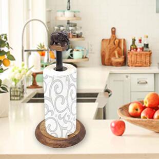 可爱卡通大象卷纸厨房桌面懒人抹布收纳吸油纸架子纸巾厨纸架保鲜