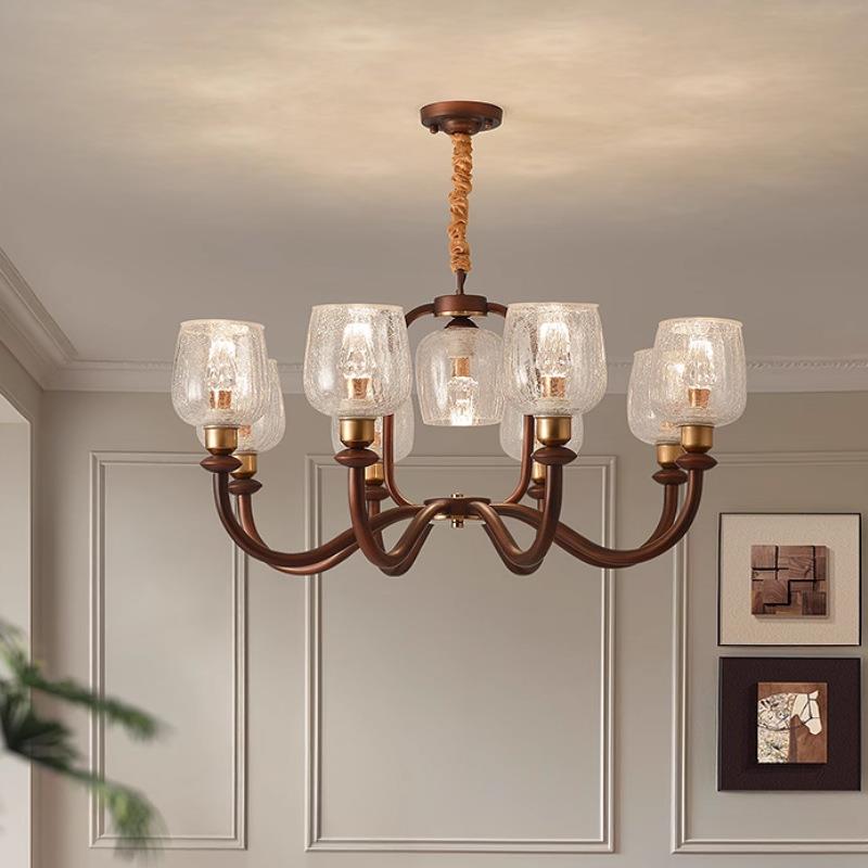 中古风吊灯美式浪漫温暖客厅餐厅卧室简约现代奶油法式轻奢复古灯