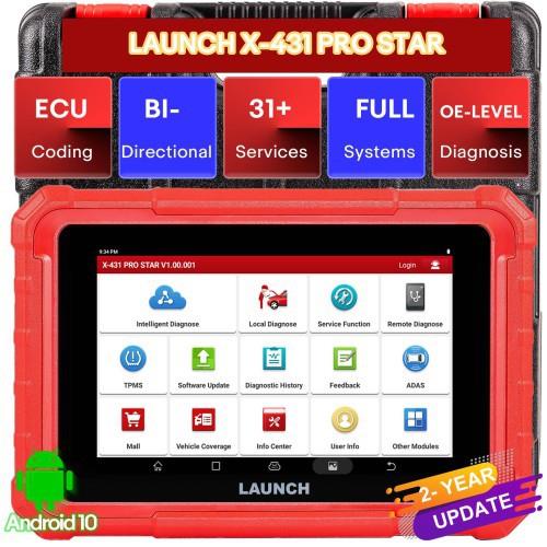LAUNCH X-431 PRO STAR支持31特殊功能及CAN FD和DOIP协议 海外版