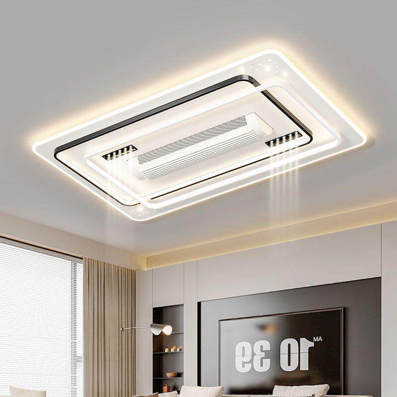 现代无叶风扇灯客厅灯吸顶灯高级感全光谱卧室主灯广东中山灯具